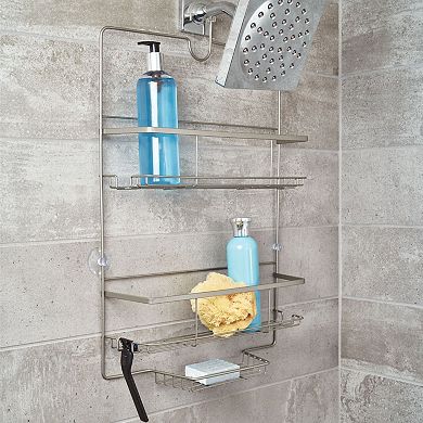 iDesign Wide 2-Tier Hanging Storage Caddy with Hooks