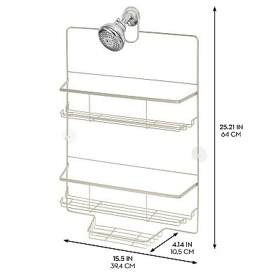 iDesign Wide 2-Tier Hanging Storage Caddy with Hooks
