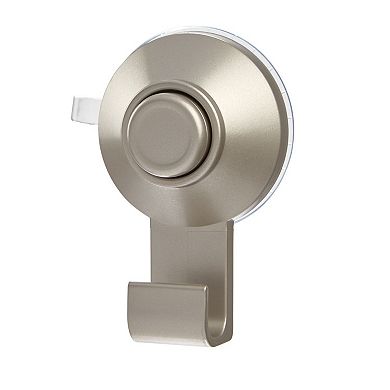 iDesign 2-Piece Satin Push-Lock Suction Shower Hooks Set