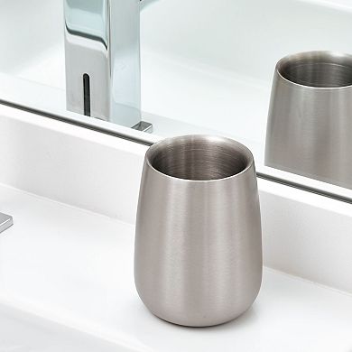 iDesign Nogu Bath Brushed Stainless Steel Tumbler Cup