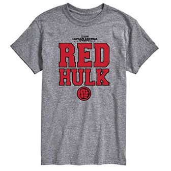 Big & Tall Marvel Captain America Brave New World Red Hulk Collegiate Graphic Tee
