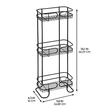 iDesign 3-Tier Freestanding Shower Caddy Organizer