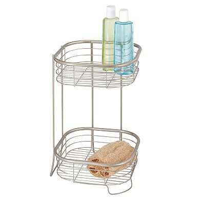 iDesign 2-Tier Bathroom Freestanding Shower Caddy Organizer