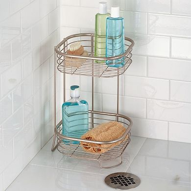 iDesign 2-Tier Bathroom Freestanding Shower Caddy Organizer