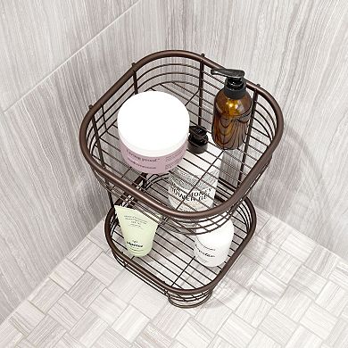 iDesign 2-Tier Bathroom Freestanding Shower Caddy Organizer