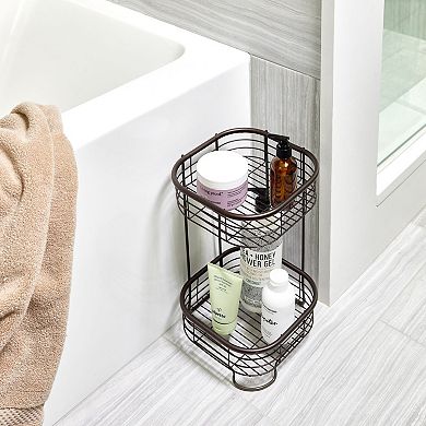 iDesign 2-Tier Bathroom Freestanding Shower Caddy Organizer