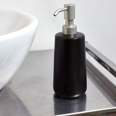 iDesign Eco Vanity Ceramic Earth Collection Refillable Tall Soap Dispenser