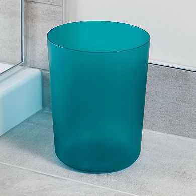 iDesign Small Round Plastic Bathroom Trash Can