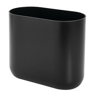 iDesign Small Oval Plastic Bathroom Trash Can