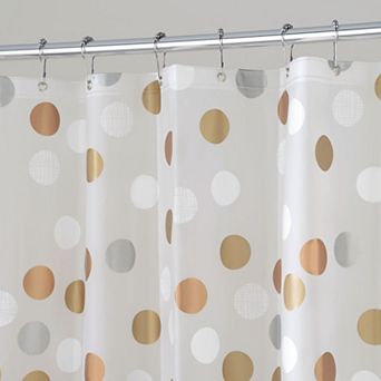iDesign Gilly Dot Fabric Shower Curtain