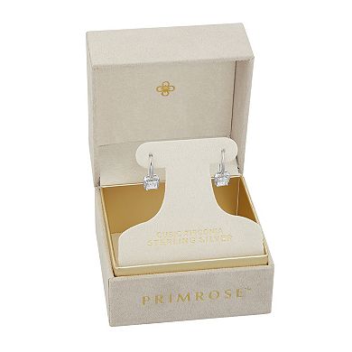 PRIMROSE Sterling Silver Pave Cubic Zirconia Drop Earrings