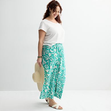 Plus Size Sonoma Goods For Life® Cropped Easy Pants