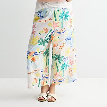 Plus Size Sonoma Goods For Life® Cropped Easy Pants