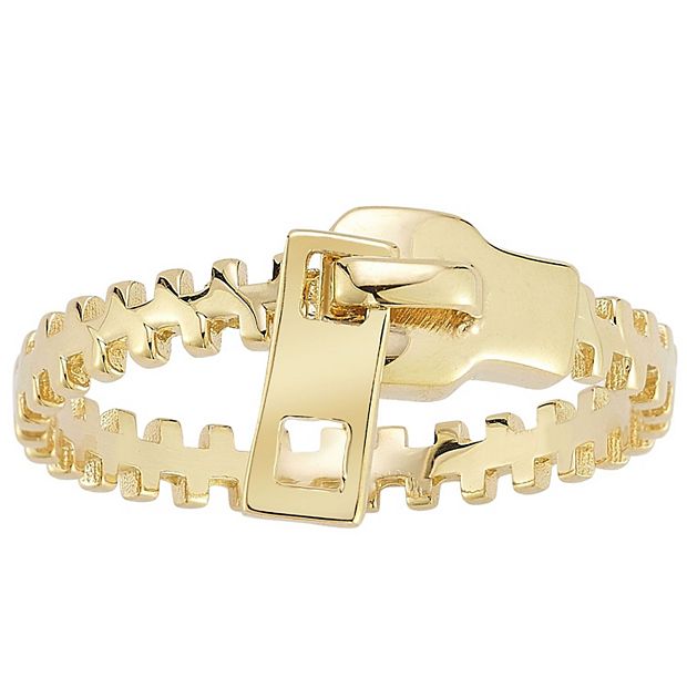 【oan】golden ring zip-up LUMINOR GOLD 14k Gold Zipper Ring