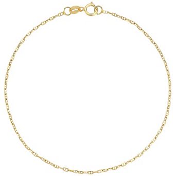 LUMINOR GOLD 14k Gold Dainty Mariner Bracelet