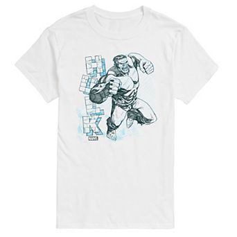 Big & Tall Marvel Hulk Block Sketch Graphic Tee