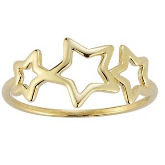 LUMINOR GOLD 14k Gold Graduated Star Ring
