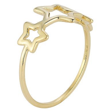 LUMINOR GOLD 14k Gold Graduated Star Ring