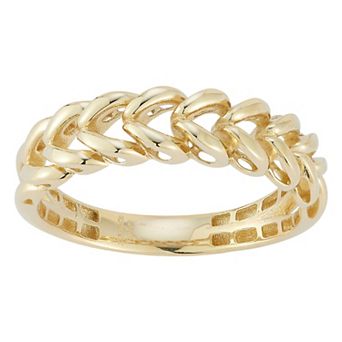 LUMINOR GOLD 14k Gold Striking Chain Link Ring