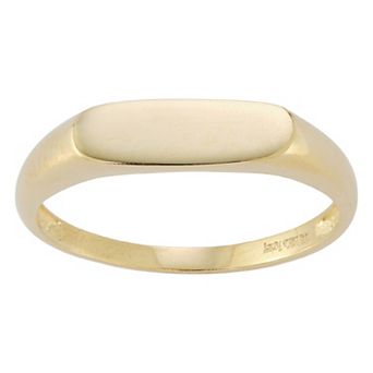 LUMINOR GOLD 14k Gold Bar Signet Ring