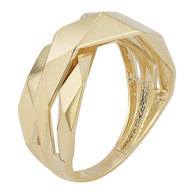 LUMINOR GOLD 14k Gold Bold Geometric Highway Ring