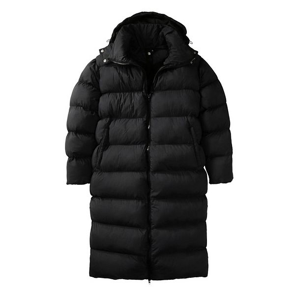 KingSize Men's Big Tall Long Quilted Puffer Coat