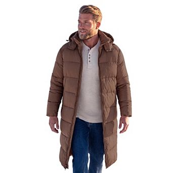 KingSize Men's Big & Tall Long Quilted Puffer Coat