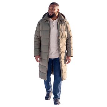 KingSize Men's Big & Tall Long Quilted Puffer Coat