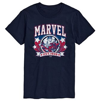 Big & Tall Marvel Collegiate Americana Graphic Tee