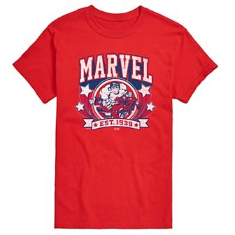 Big & Tall Marvel Collegiate Americana Graphic Tee