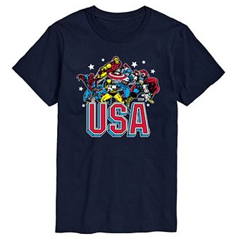 Big & Tall Marvel USA Graphic Tee