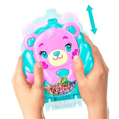 Polly Pocket Glitter Island Compact Playset with 1 Micro Mermaid Doll and Ocean Pets