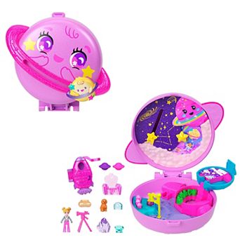 Polly Pocket Planet Polly Compact Playset with 1 Micro Doll and Pet Puppy
