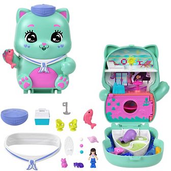 Girls Polly Pocket Set Sail Kitty Compact Playset
