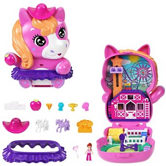 Girls Polly Pocket Pony Rodeo Compact Playset
