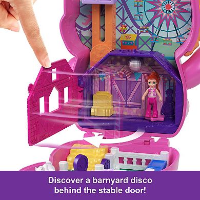 Girls Polly Pocket Pony Rodeo Compact Playset
