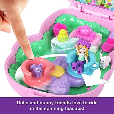 Girls Polly Pocket Tea Party Bunny Compact Playset