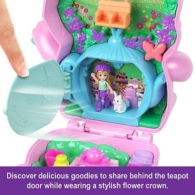 Girls Polly Pocket Tea Party Bunny Compact Playset