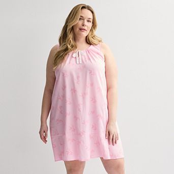 Plus Size Croft & Barrow® Woven Tie Sleepshirt