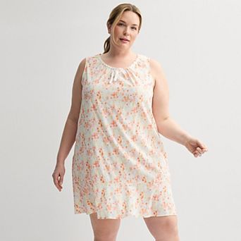 Plus Size Croft & Barrow® Woven Tie Sleepshirt
