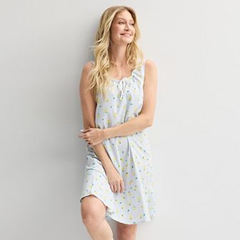 Women's Croft & Barrow® Woven Tie Sleepshirt