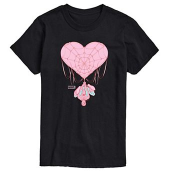 Big & Tall Marvel Spider Man Heart Web Graphic Tee