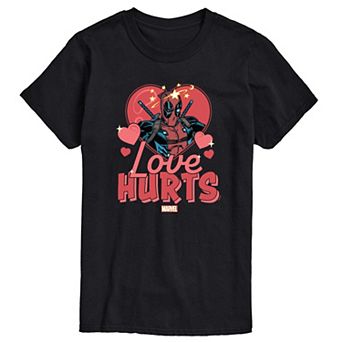 Big & Tall Marvel Deadpool Love Hurts Graphic Tee