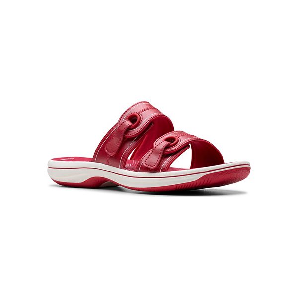 Clarks® Breeze Maye Cloudstepper Women's Flip Flop Sandals - Cherry (10)