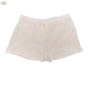 Juniors' Miken Drawstring Lace Shorts