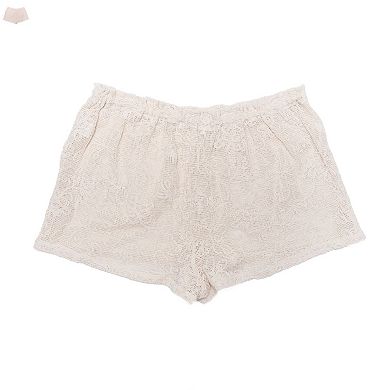 Juniors' Miken Drawstring Lace Shorts