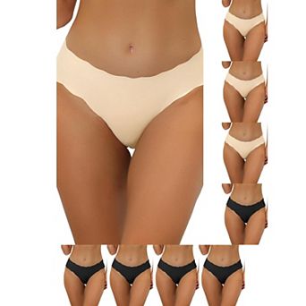 9 Packs Traceless Panties for Women No Show Stretch Solid Underwear Invisible Brief
