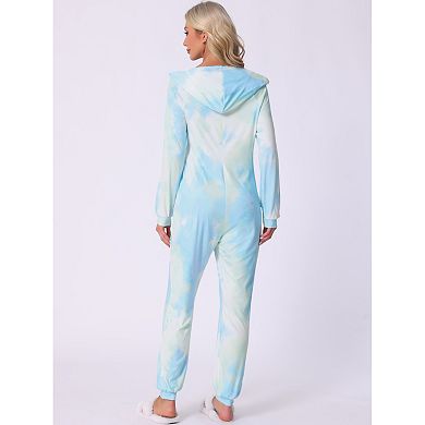 Women's Pajama Sets Tie Dye Long Sleeve Jumpsuits for Women with Pockets