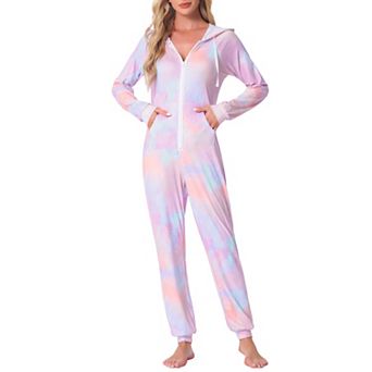 Women's Pajama Sets Tie Dye Long Sleeve Jumpsuits for Women with Pockets