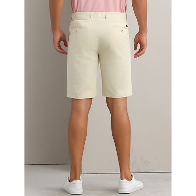 dress khaki shorts Men's Stone Pleated Dress Shorts